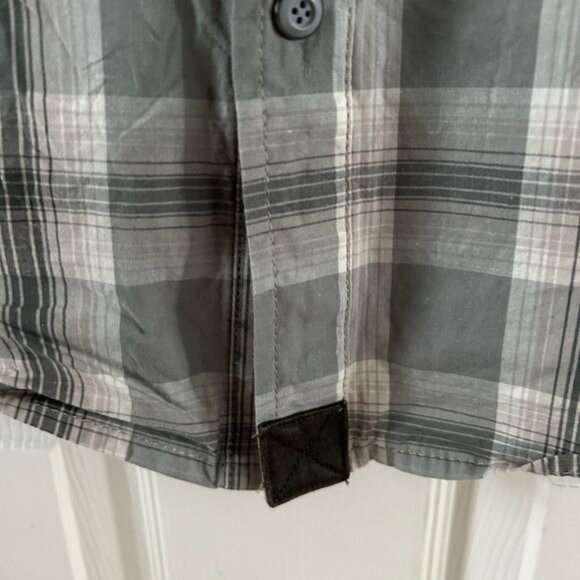 DKOTA Grizzly Button Snap Green Plaid Short Sleeve Shirt, Sz Large - Picture 11 of 16